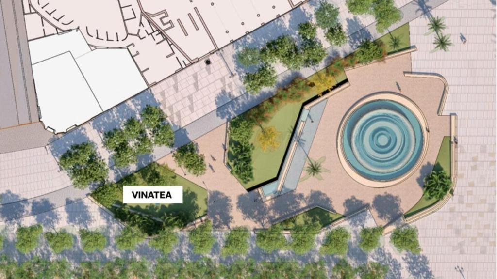Render de la remodelación de la plaza del Ayuntamiento de Valencia. EE