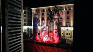 El Belén Gigante de Alicante desde el balcón del Ayuntamiento.