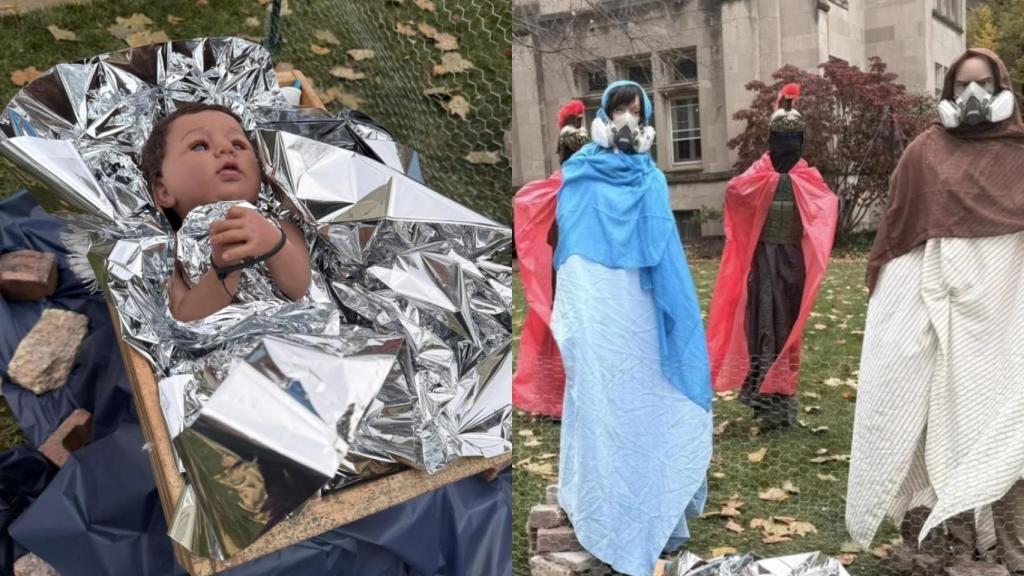 El pesebre de la iglesia Lake Street de Chicago.