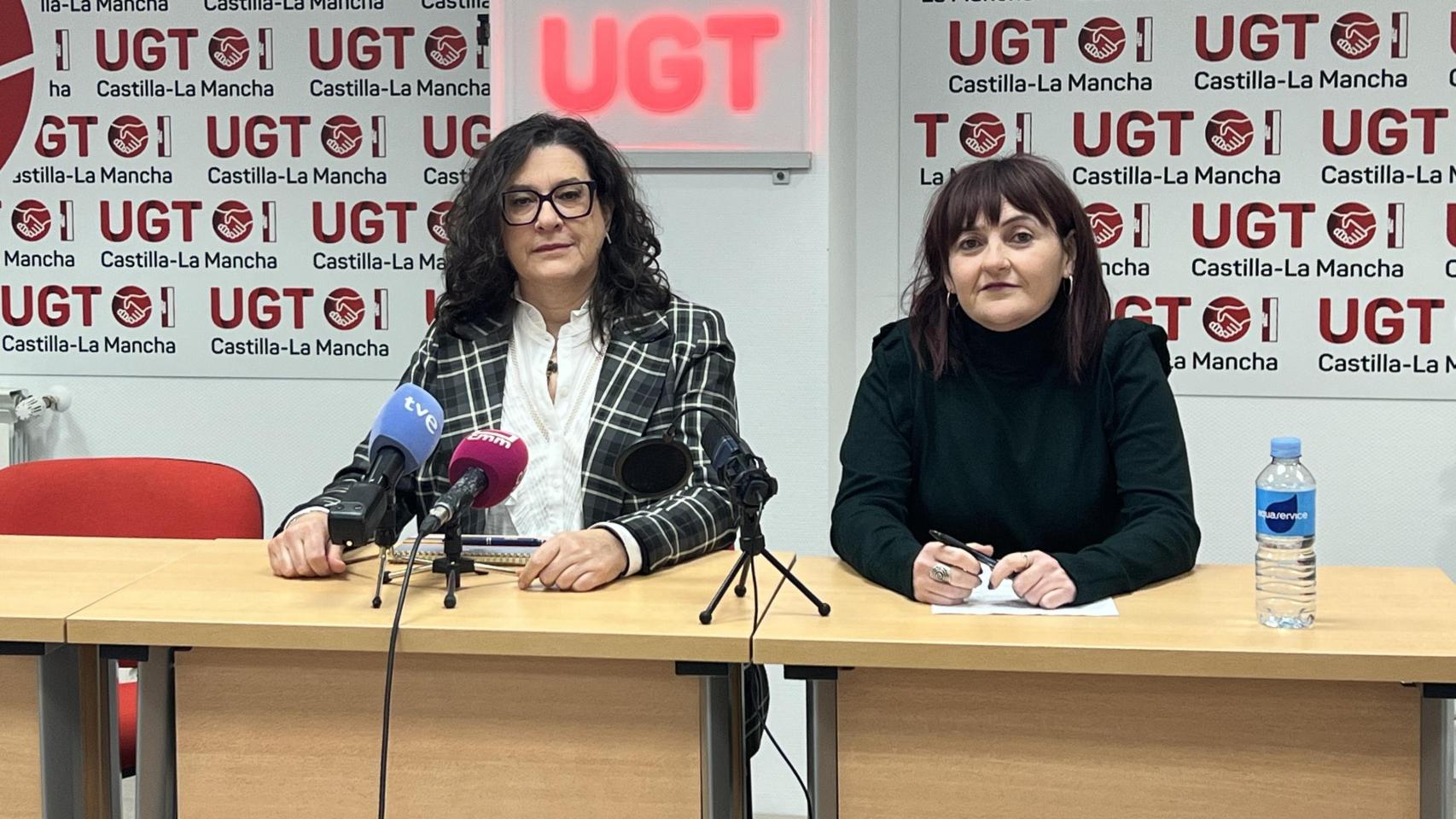 Lola Alcónez e Isabel Carrascosa, responsables de UGT Castilla-La Mancha.