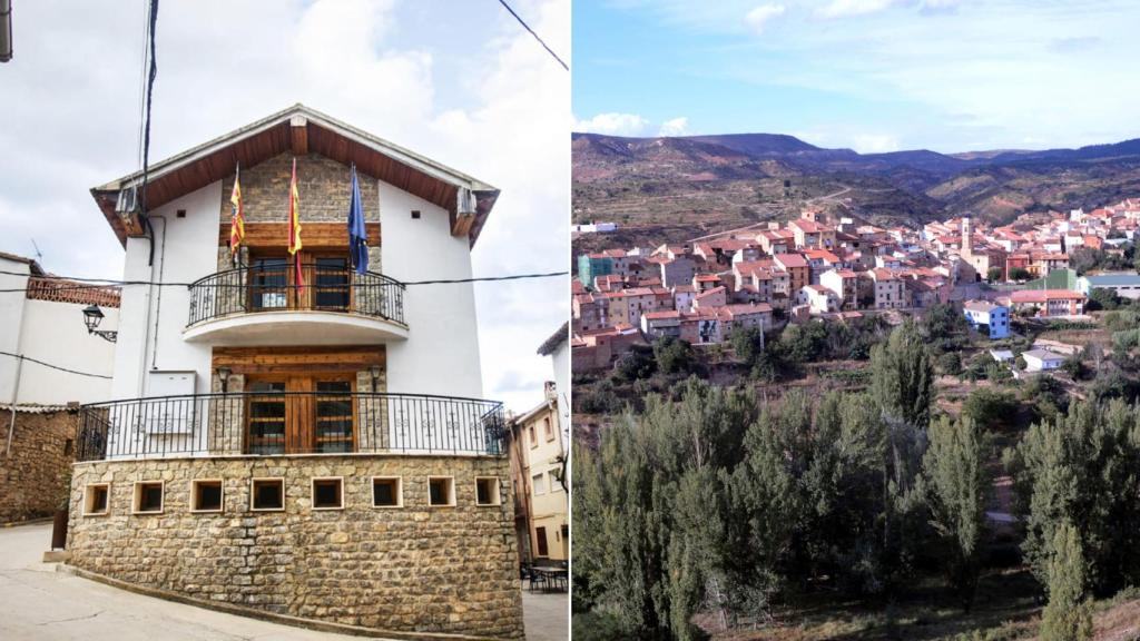 Ayuntamiento de Riodeva y vistas del pueblo