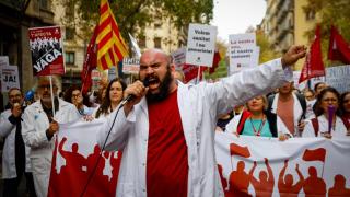 Huelga médica en Barcelona (Cataluña)