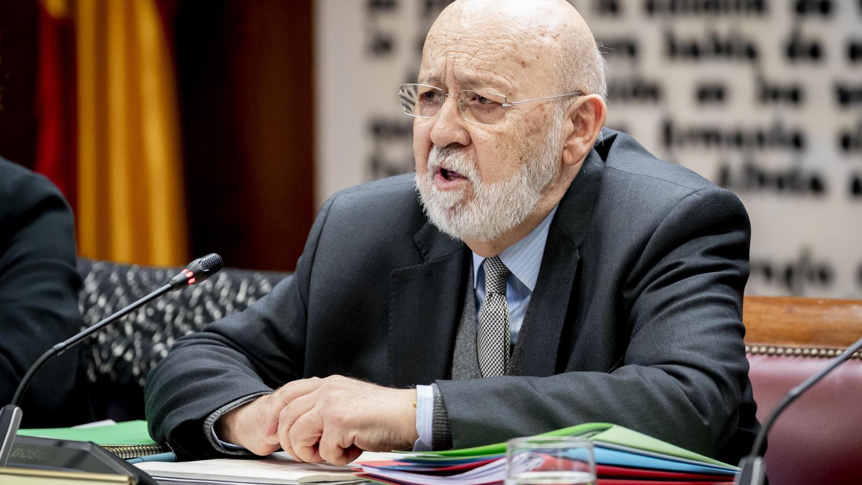 El presidente del CIS, José Félix Tezanos, este martes en el Senado.