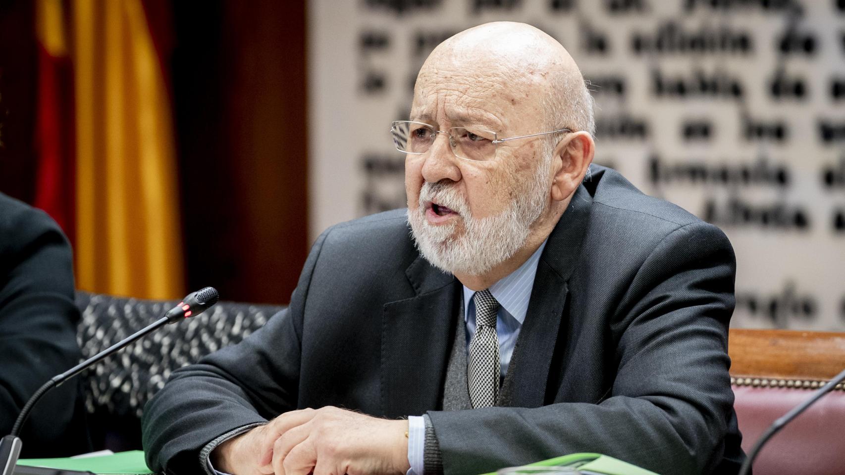 El presidente del CIS, José Félix Tezanos, este martes en el Senado.