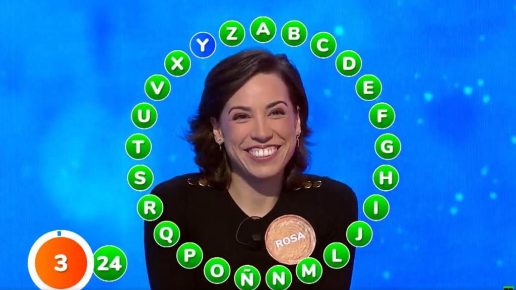 Rosa Rodríguez, a falta de una definición para completar el rosco.