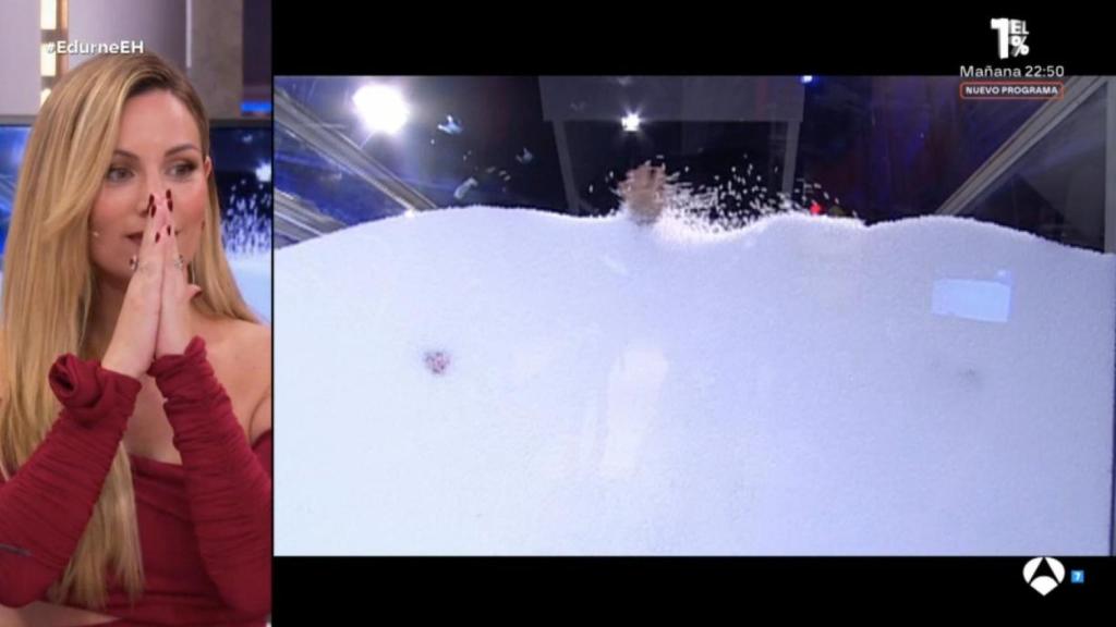 Edurne contiene el aliento al ver las imágenes de Pablo Motos en 'El Hormiguero'