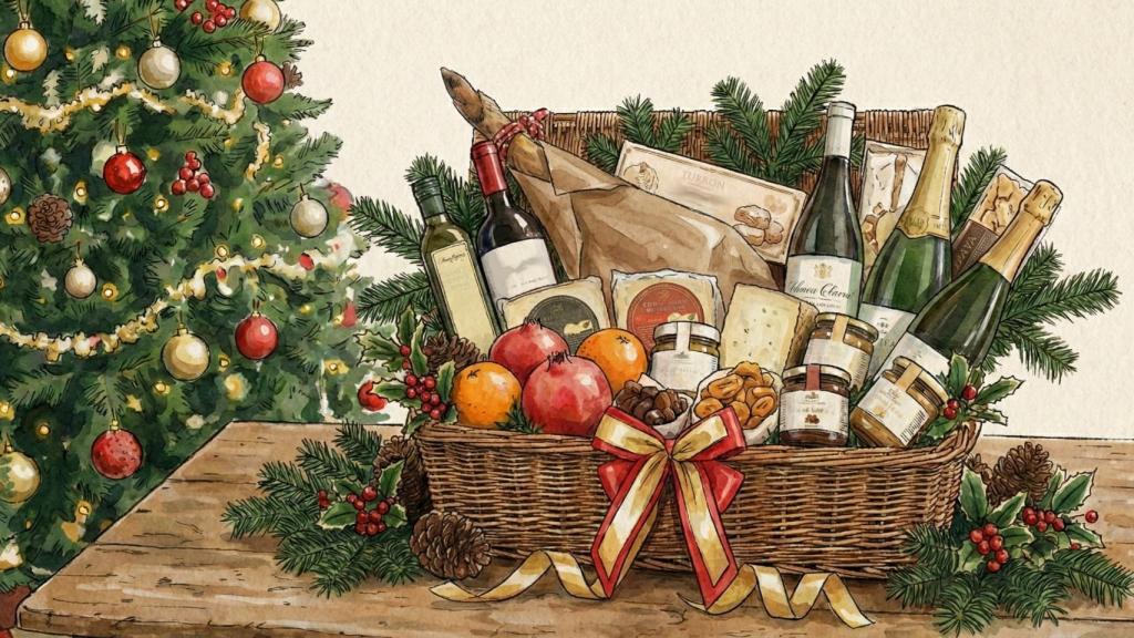 Una cesta de Navidad