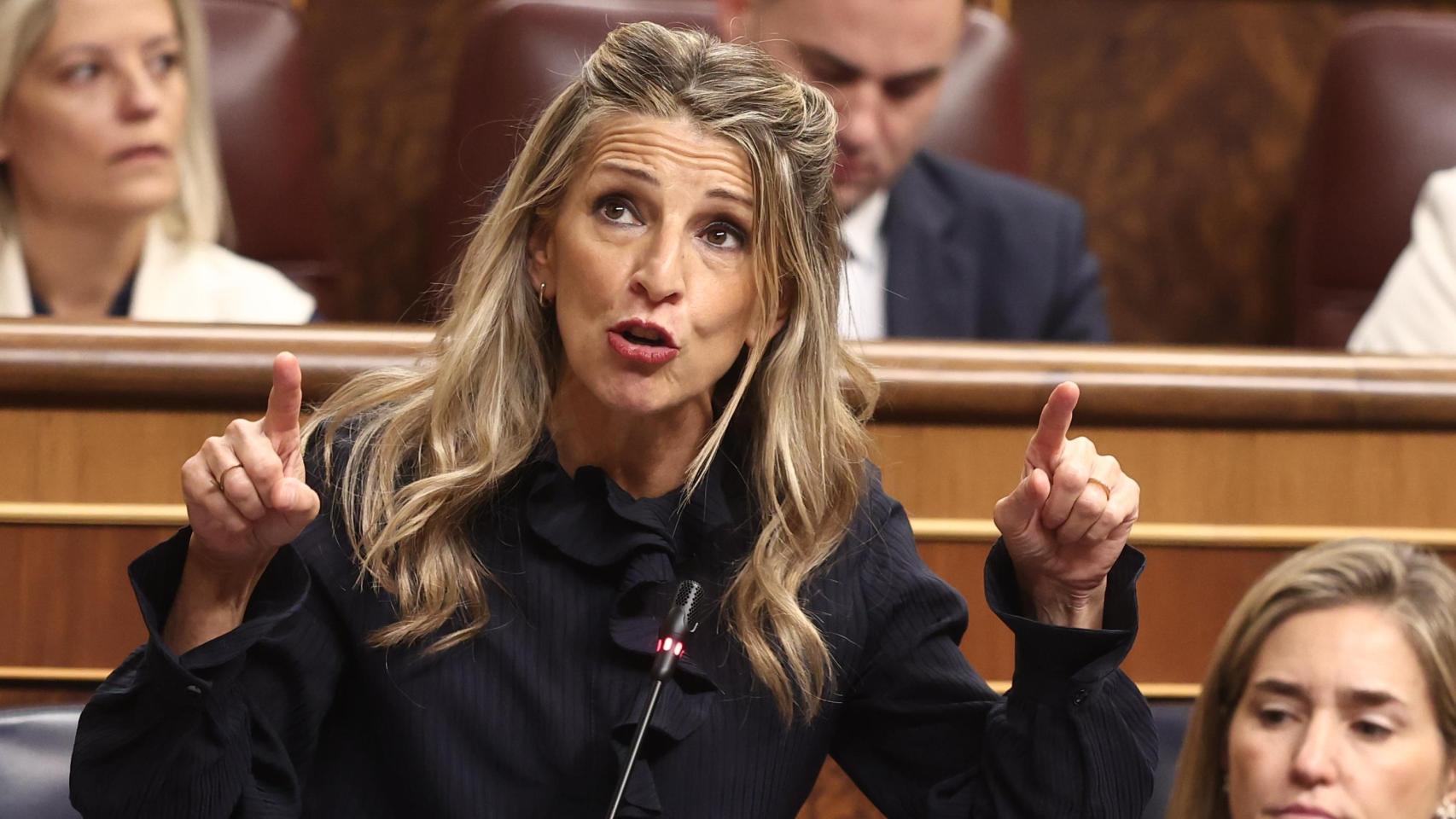 Yolanda Díaz, vicepresidenta segunda y ministra de Trabajo, en el Congreso.