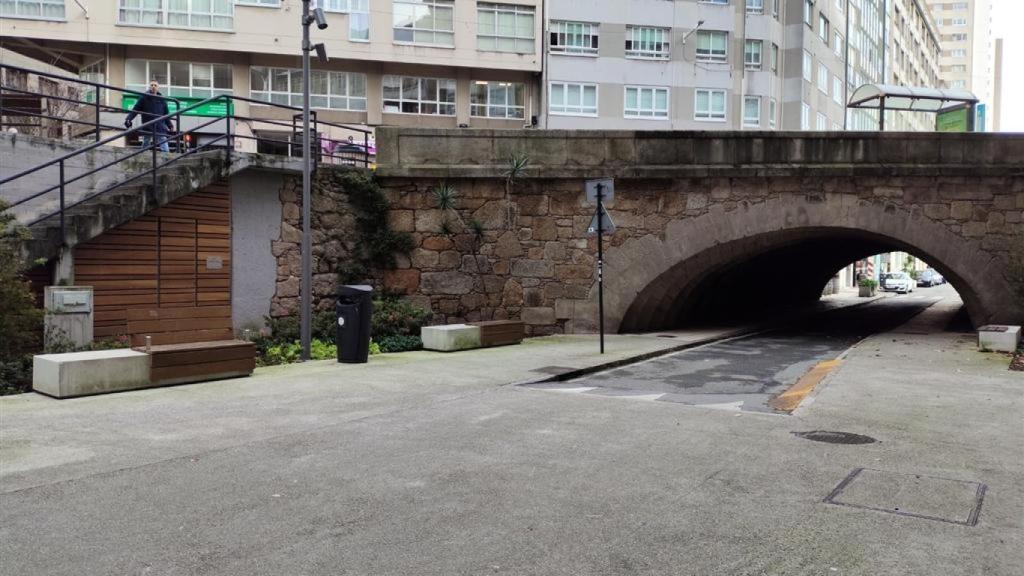 El puente del río Monelos en A Coruña
