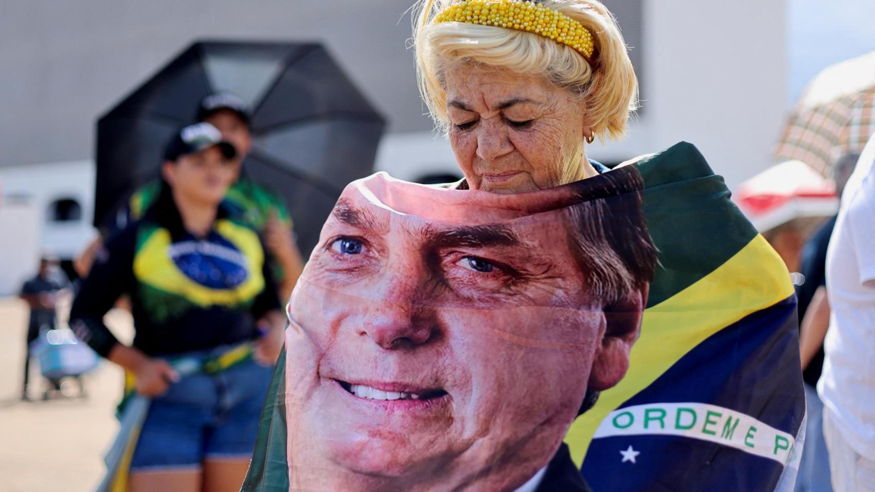 Partidarios de Jair Bolsonaro en una protesta en apoyo al expresidente.