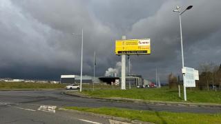 Acceso al Polígono Industrial Curtis-Teixeiro.