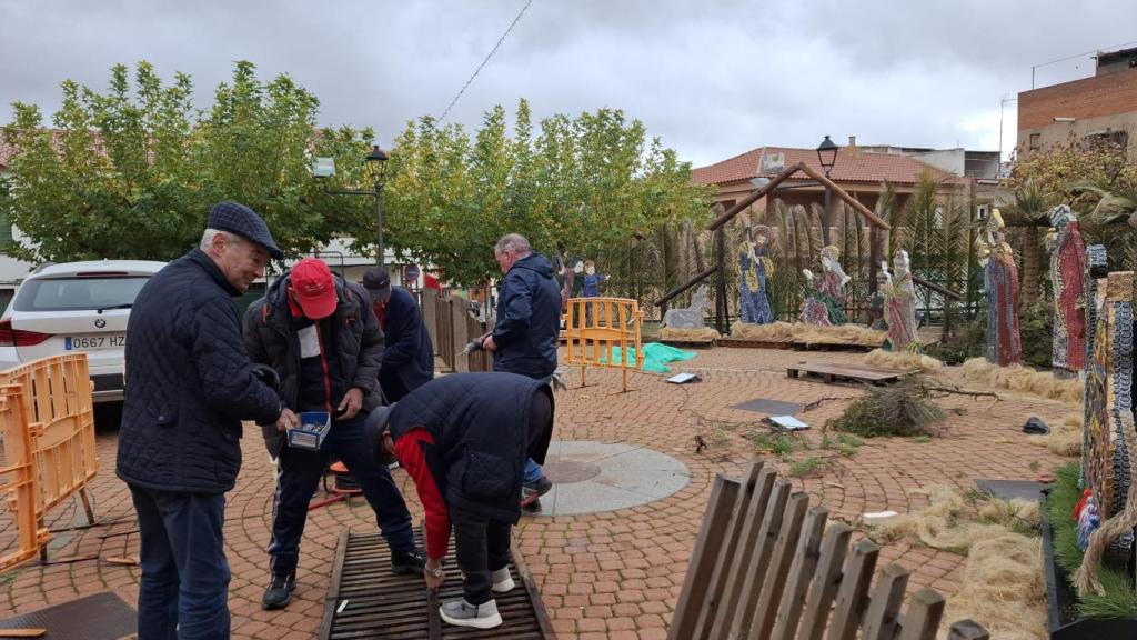 Montaje del Belén de Argamasilla de Calatrava.