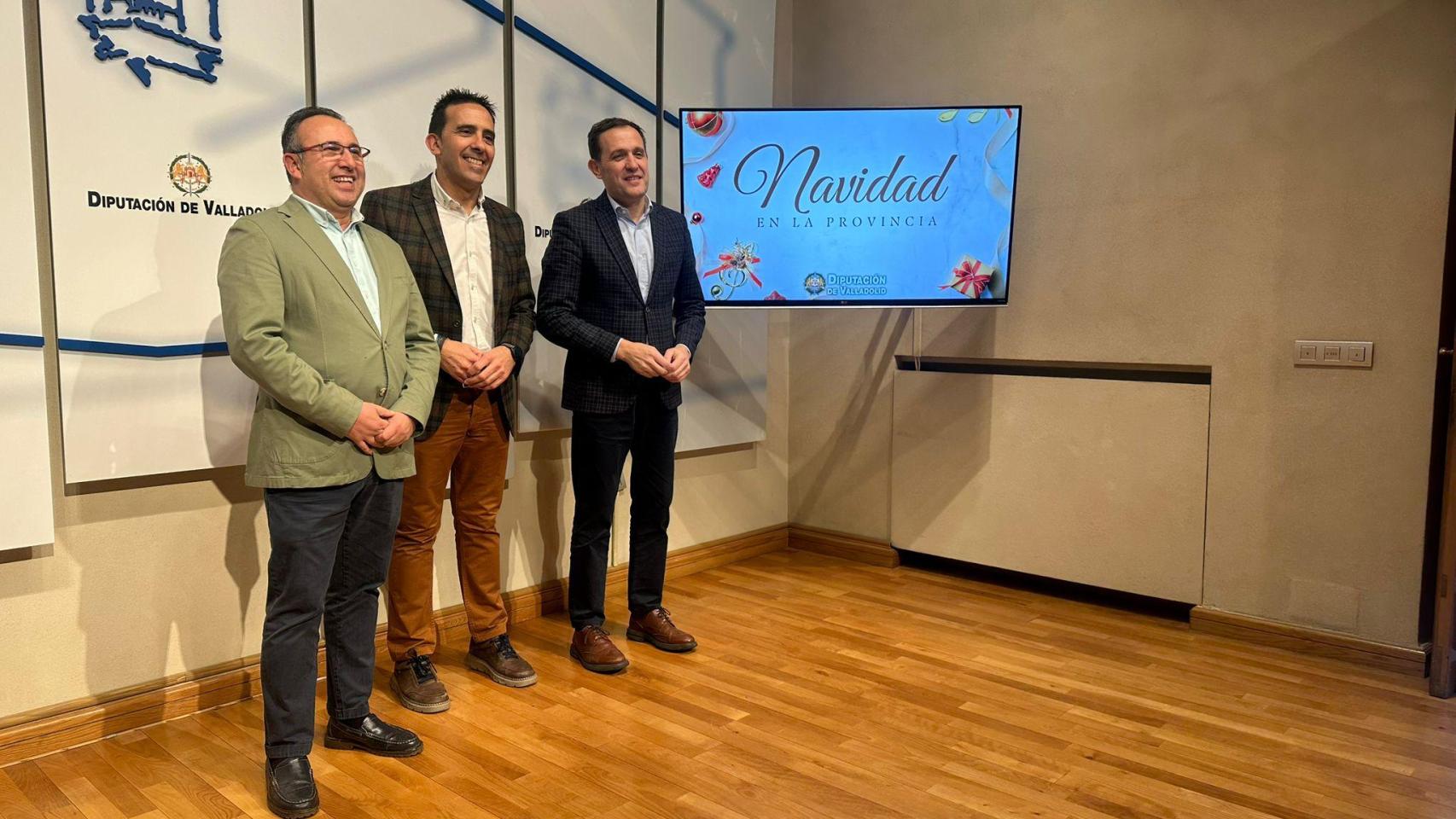 Alfonso Romo, Moisés Santana y Conrado Íscar presentan la programación navideña de la Diputación de Valladolid