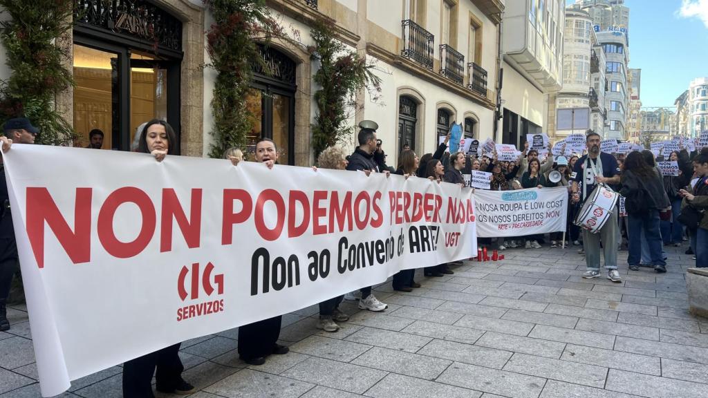 Imagen de la concentración en A Coruña.