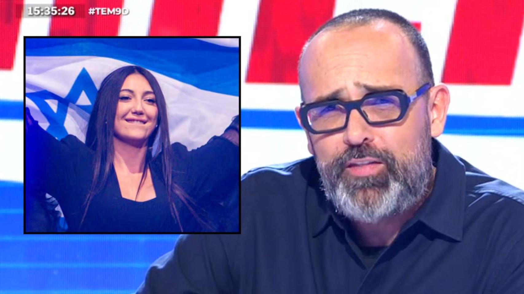 Yuval Raphael y Risto Mejide, en un fotomontaje de BLUPER.