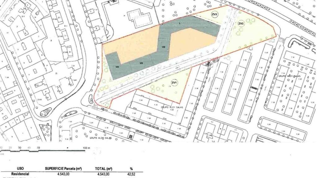 Plano de la superficie.