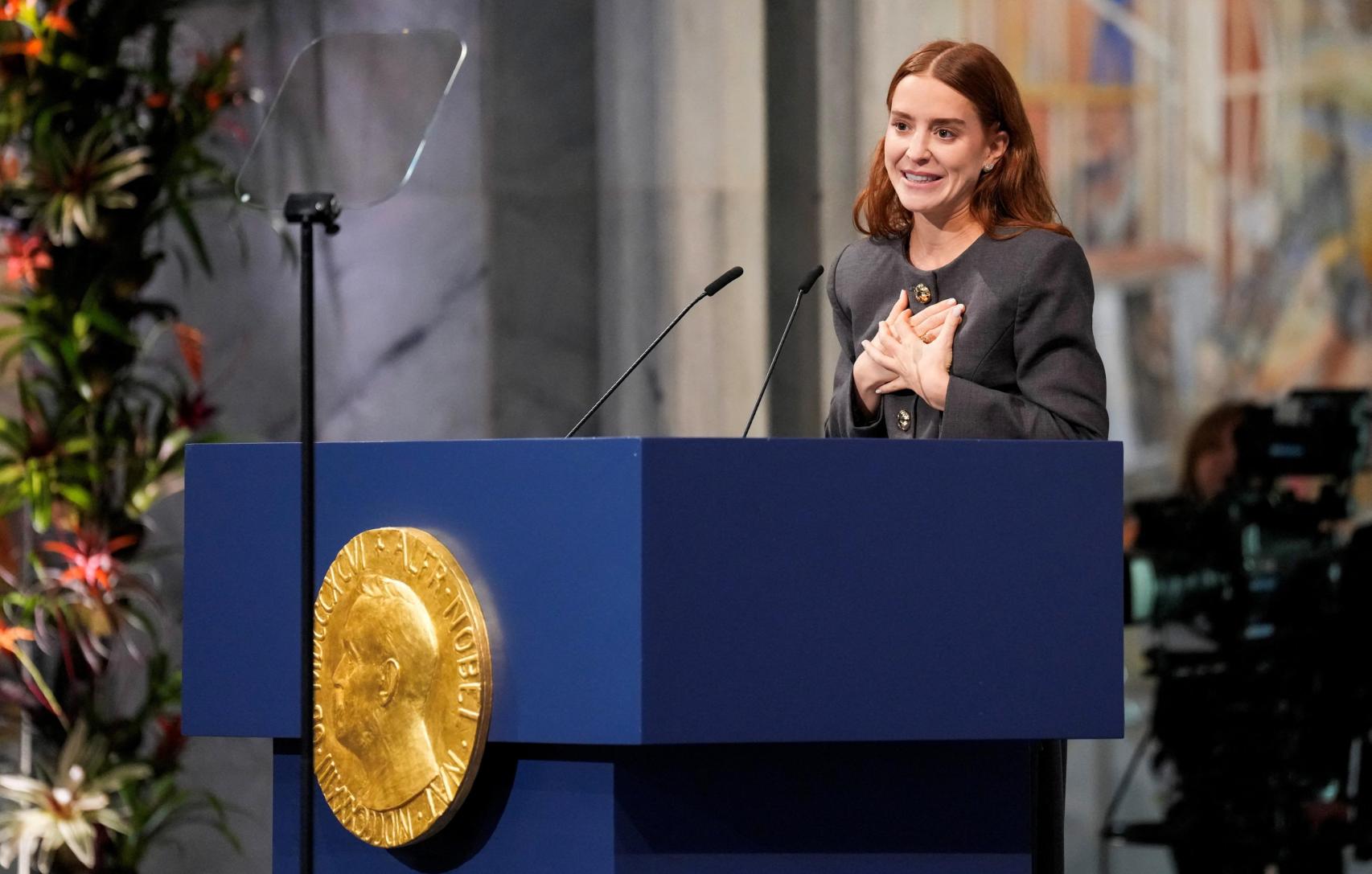 Ana Corina Sosa Machado en un momento de su discurso.