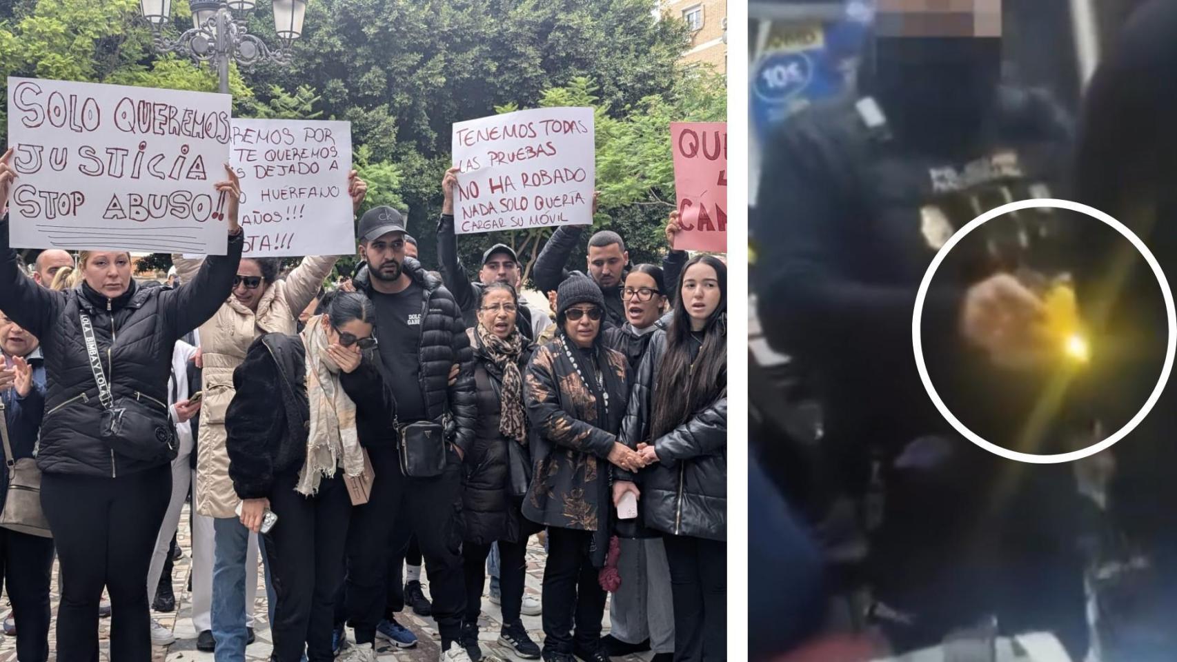 Un montaje con imágenes del caso de Haitam.