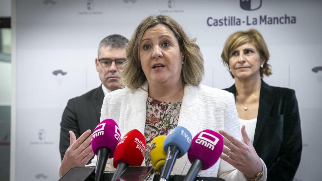 La consejera de Economía, Empresas y Empleo, Patricia Franco, preside el Consejo de Administración del Instituto de Promoción Exterior de Castilla-La Mancha, en la sede del IPEX.