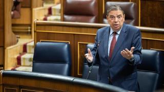 El ministro de Agricultura, Pesca y Alimentación, Luis Planas, interviene en el Congreso de los Diputados.