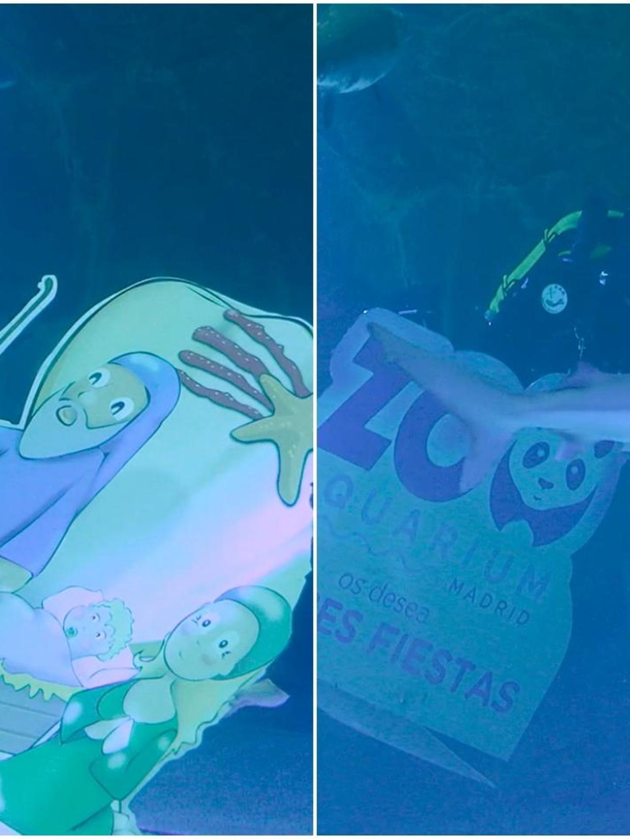 El belén acuático del Zoo Aquarium de Madrid.