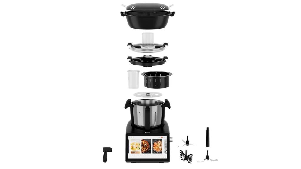 Robot de Aldi con sus accesorios.