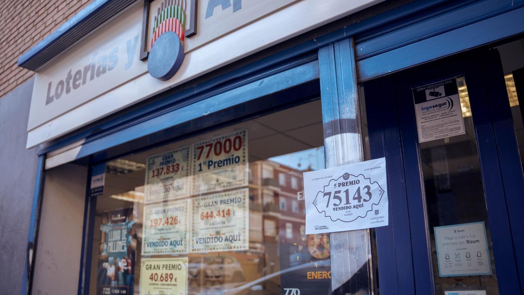 Imagen de archivo de una administración de Loterías y Apuestas del Estado.