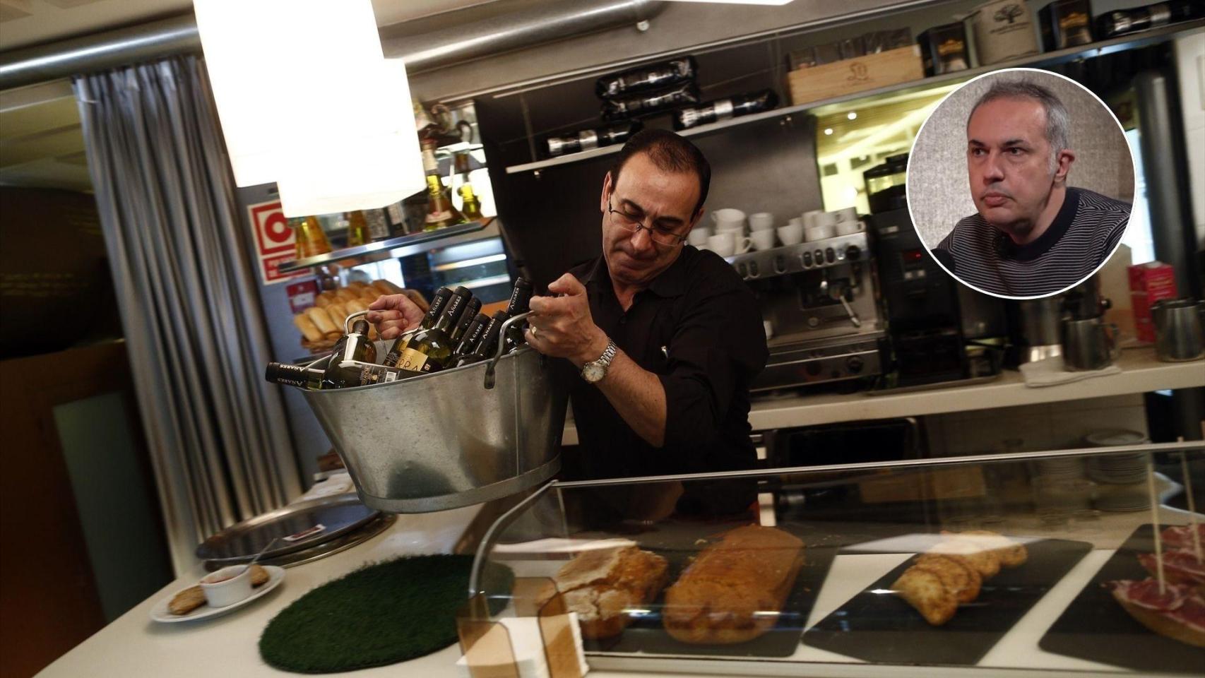 Montaje con una imagen de Pablo Miser y una imagen de archivo de un autónomo.