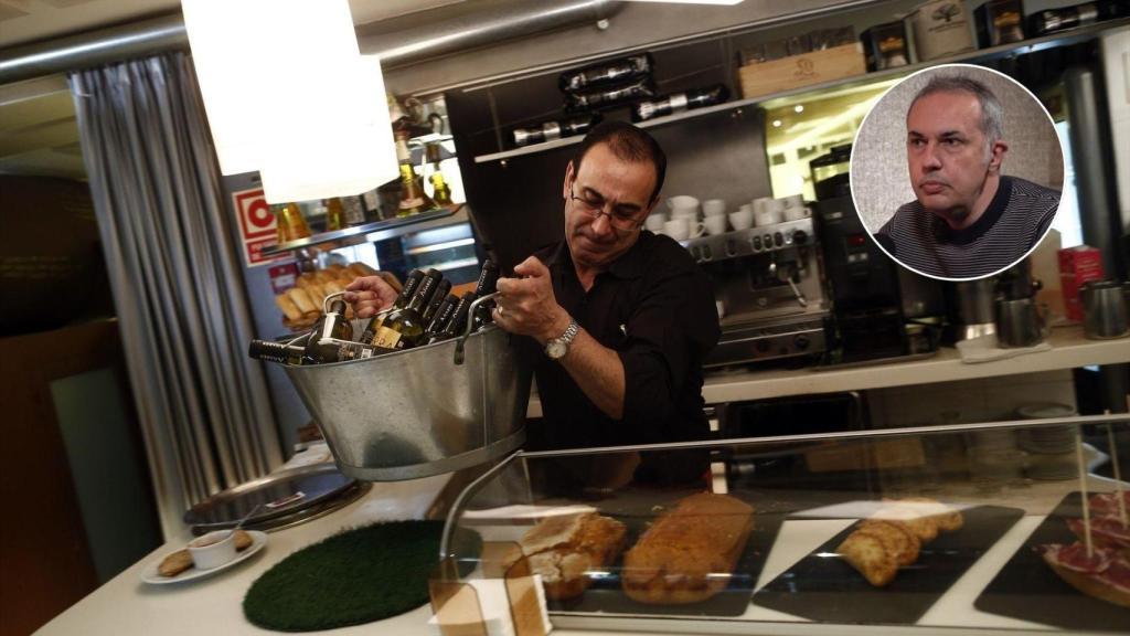 Montaje con una imagen de Pablo Miser y una imagen de archivo de un autónomo.