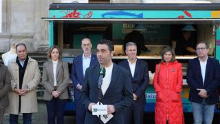 Luis López, presidente de la Deputación de Pontevedra en un acto celebrado este 10 de diciembre