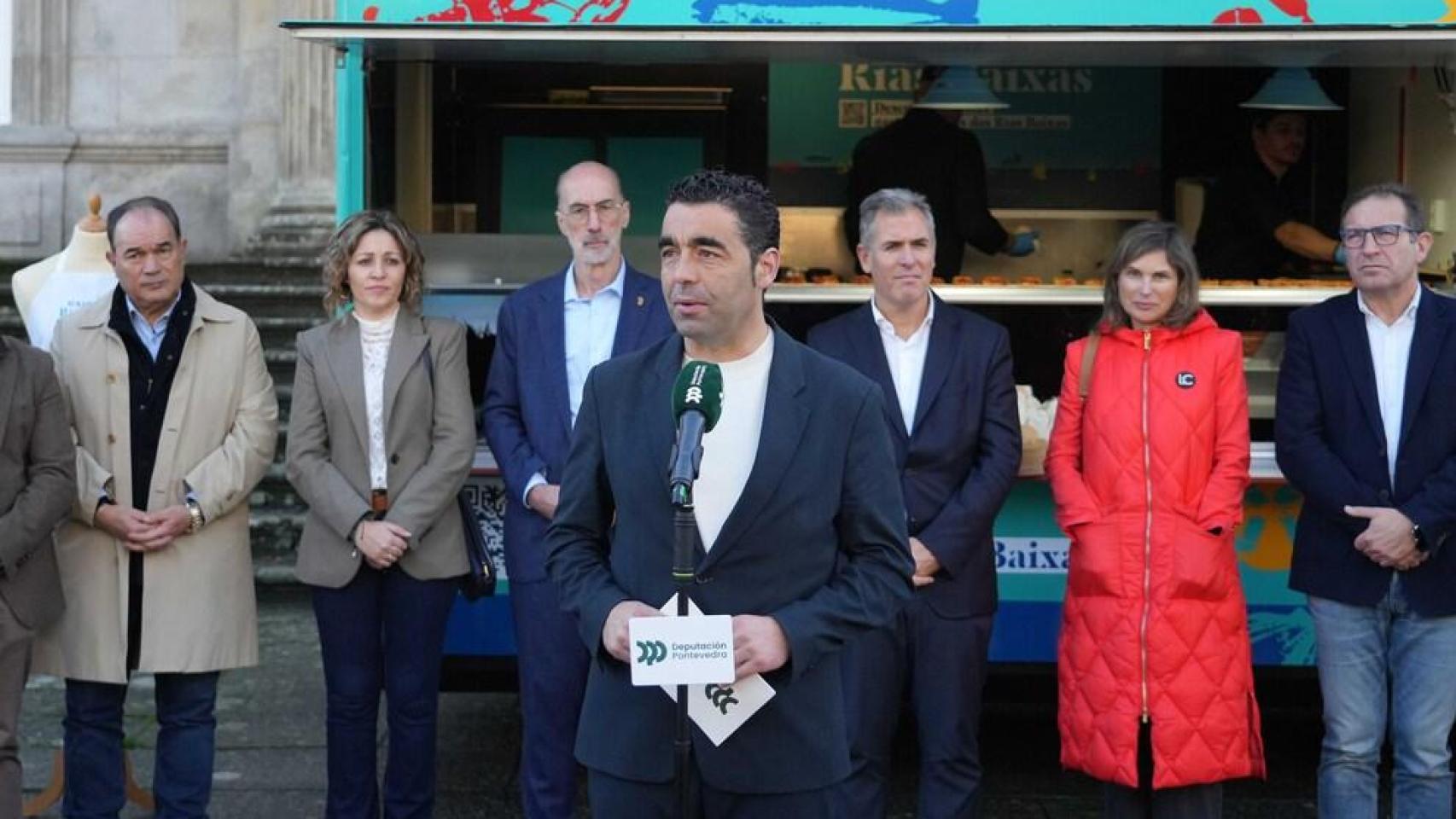 Luis López, presidente de la Deputación de Pontevedra en un acto celebrado este 10 de diciembre