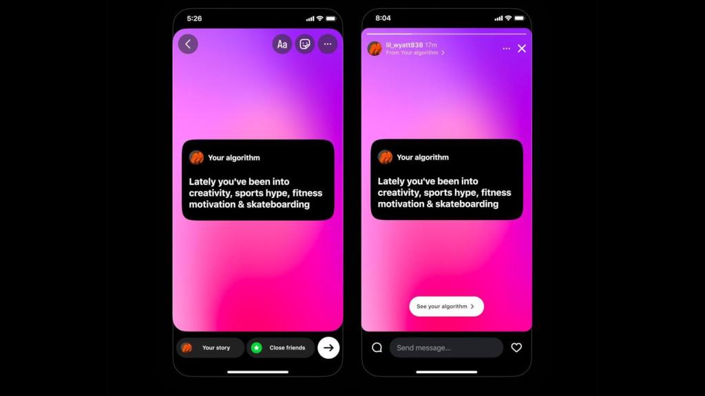 Instagram permitirá crear y compartir historias sobre nuestro algoritmo de recomendaciones