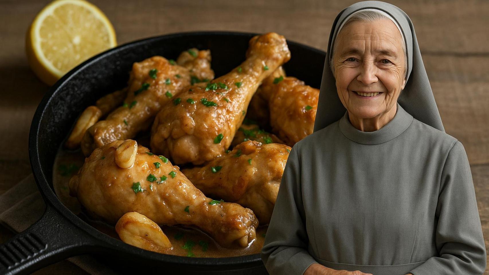 La Hermana Sol y su receta de pollo al ajillo.