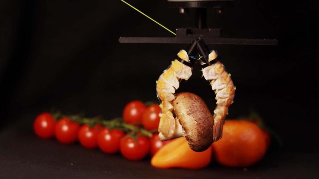 Un robot biohíbrido creado con el exoesqueleto de cigalas