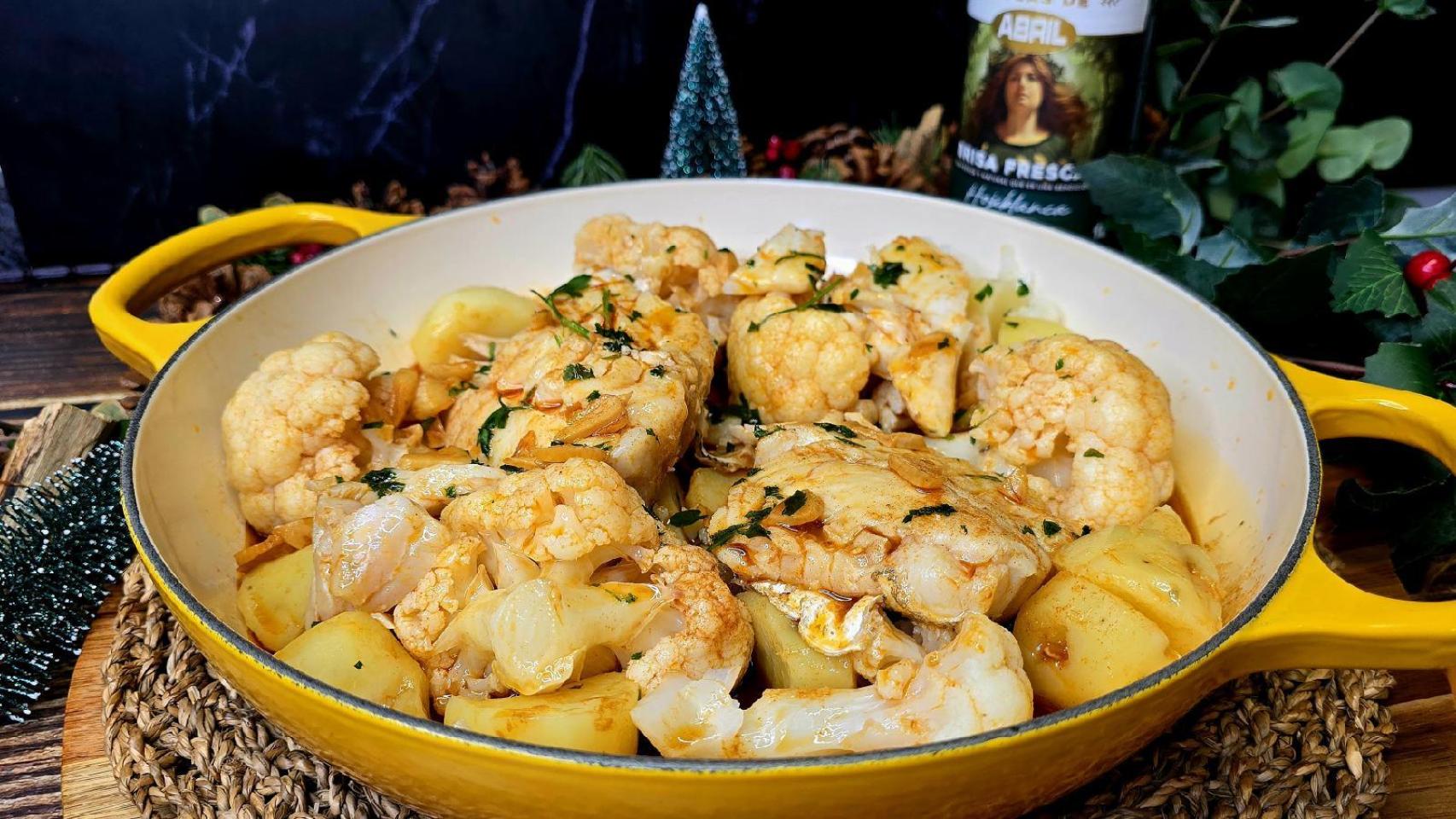 Receta de bacalao con coliflor.