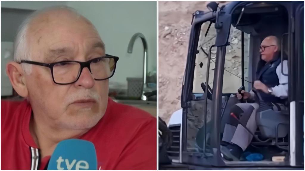 Ángel, maquinista de 78 años.