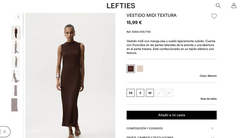 Vestido midi textura. Ref: 5064/305/700