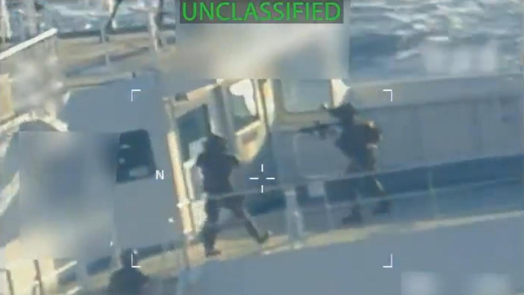 Un momento de la operación según el vídeo compartido en redes por la fiscal general Pam Bondi.