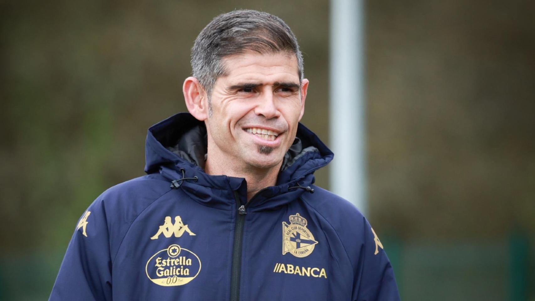 Antonio Hidalgo, durante un entrenamiento con el Deportivo.