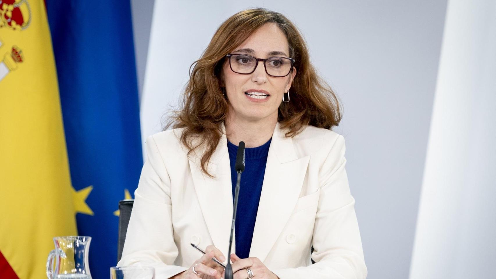 Mónica García, ministra de Sanidad, en el pasado Consejo de Ministros.