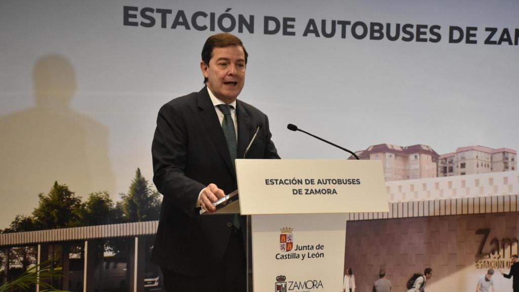 El presidente de la Junta, Alfonso Fernández Mañueco, en Zamora