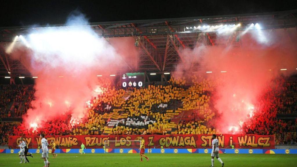 Estadio de Jagiellonia, lugar donde juega este jueves el Rayo Vallecano.