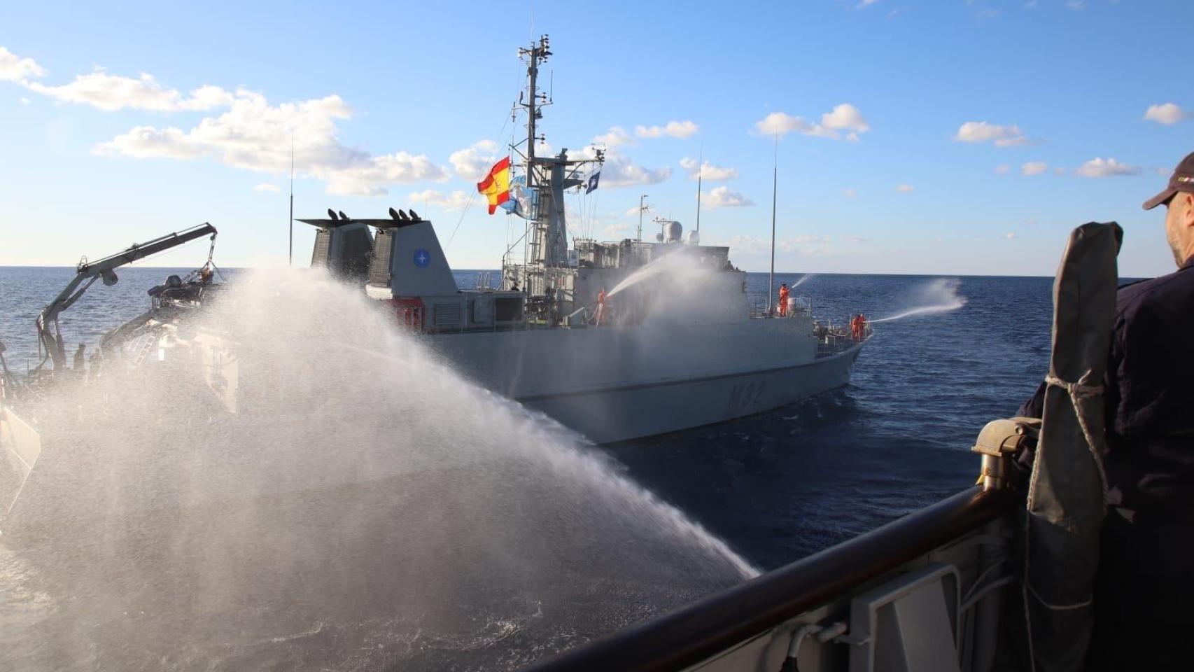 El cazaminas 'Sella' de la Armada