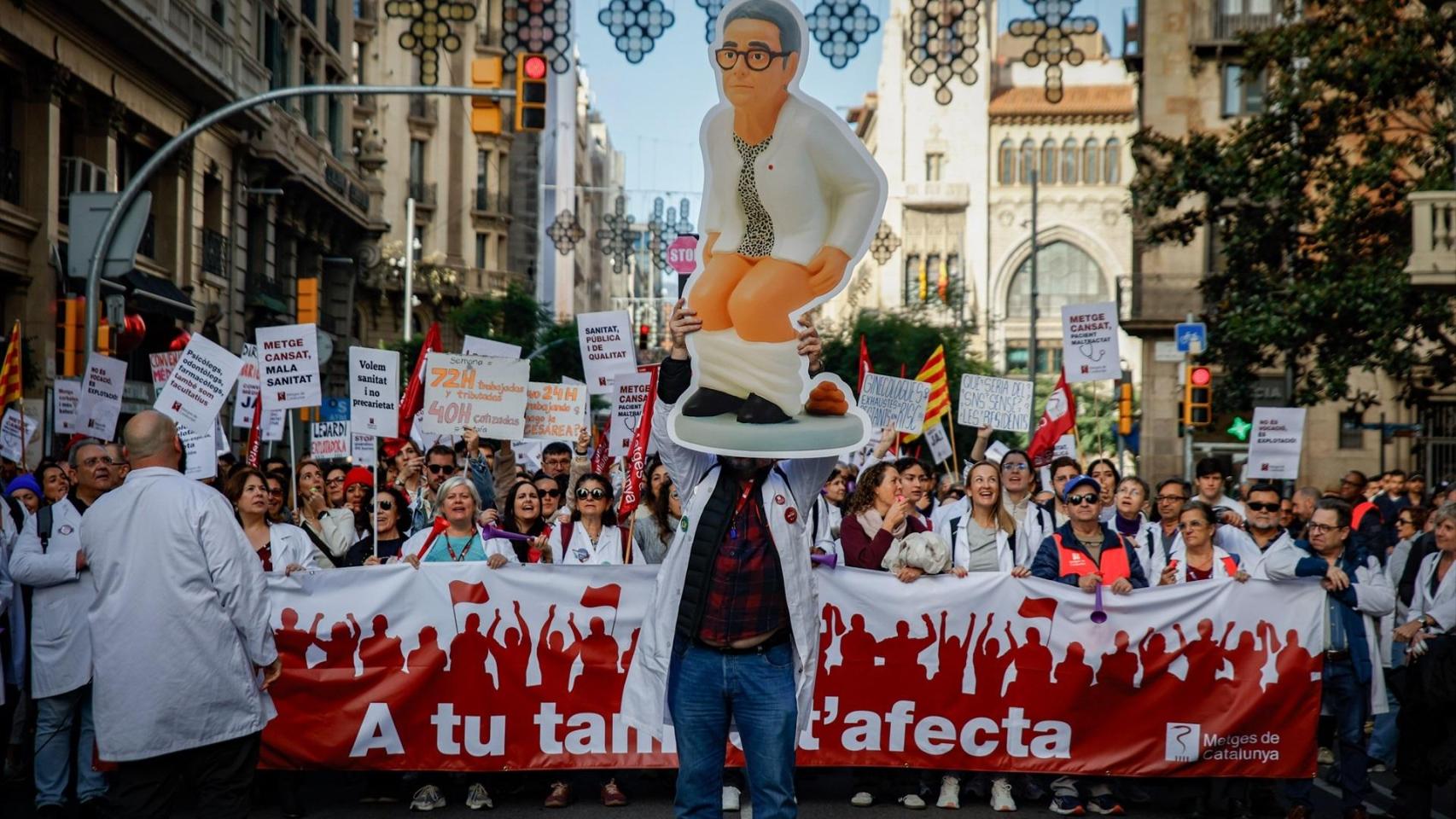 Huelga de médicos en Barcelona (Cataluña) de este martes 9 de diciembre.
