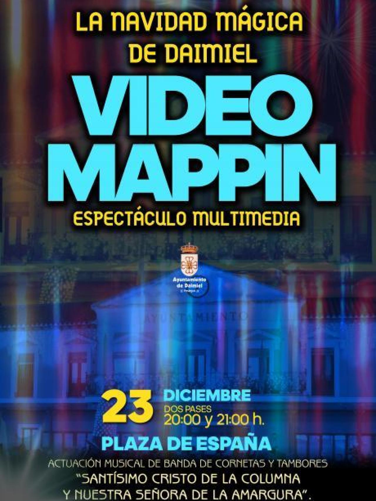 Cartel del video mapping de Daimiel.