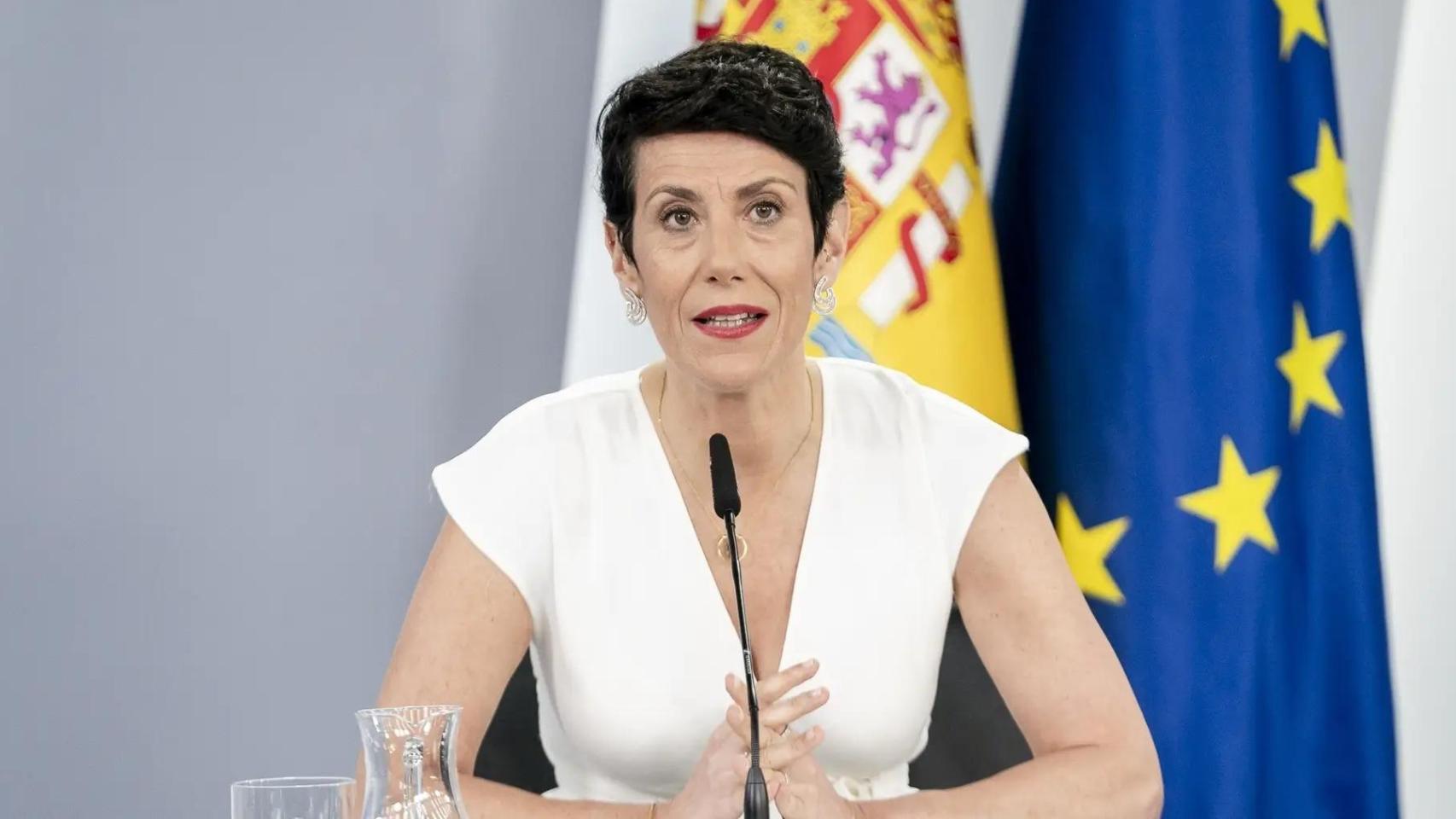 La ministra de Inclusión, Seguridad Social y Migraciones, Elma Saiz.