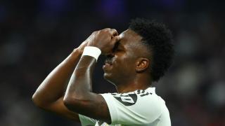 Vinicius se lamenta durante el partido contra el Manchester City.