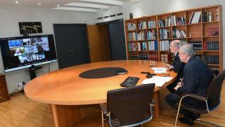 El conselleiro de Sanidade, Antonio Gómez Caamaño, en reunión con áreas sanitarias