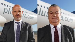 Roberto Roselli and Julio Martínez, respectively CEO and president of the airline Plus Ultra.