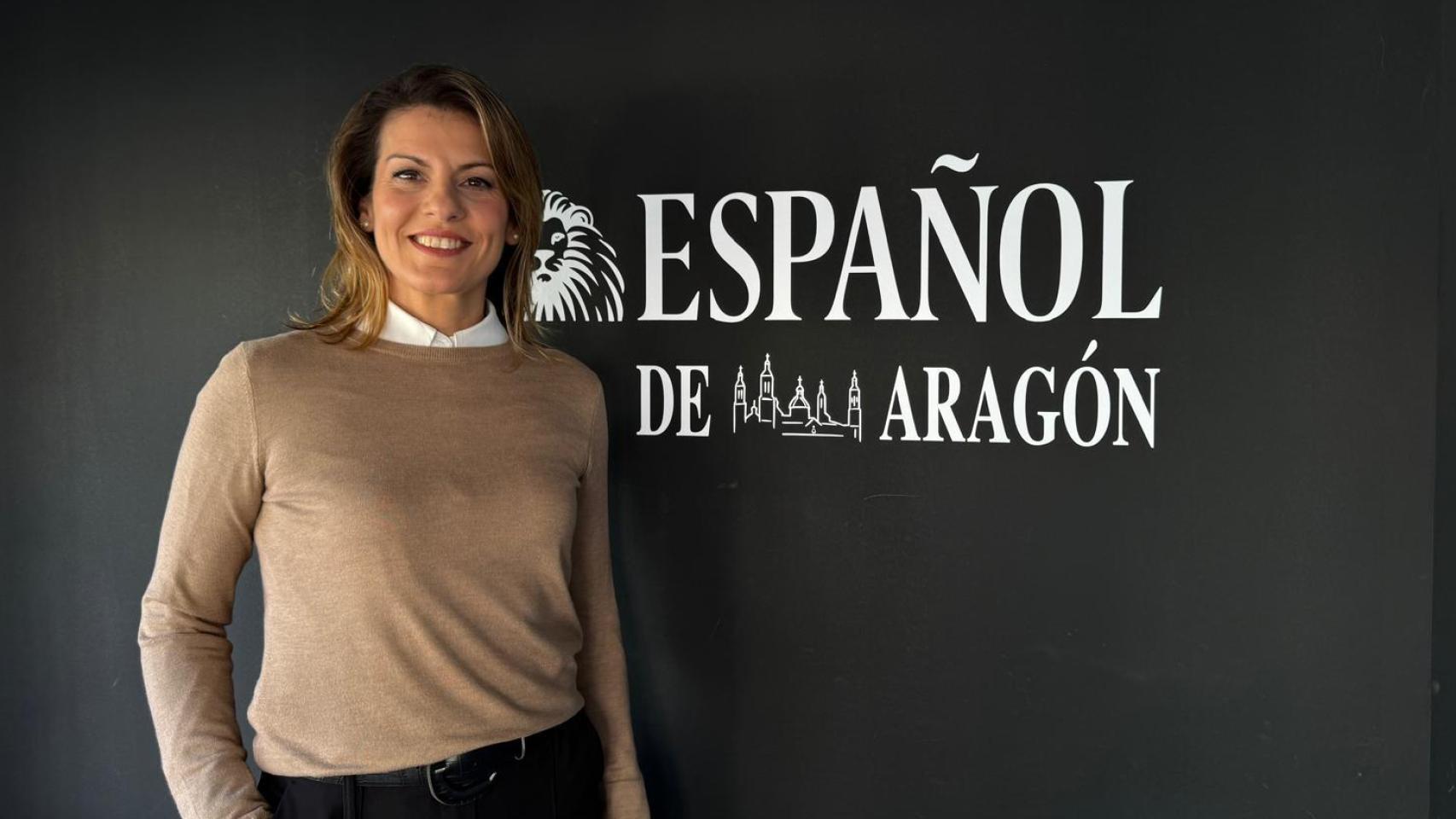 Susana Lorenzo en la redacción de EL ESPAÑOL DE ARAGÓN.